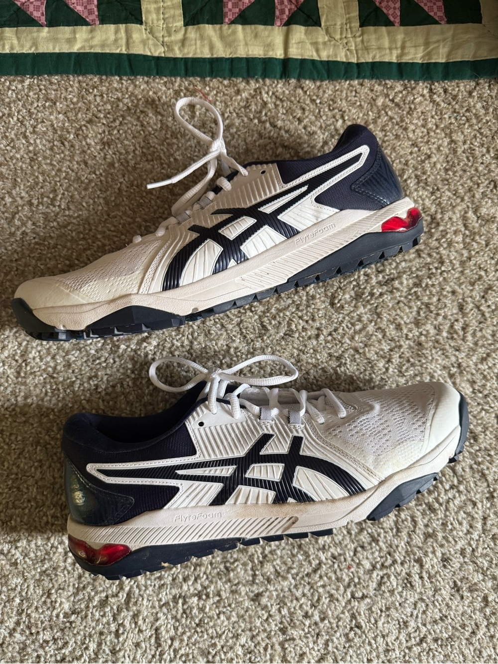ASICS Men’s White and Navy GEL-Enhanced Running Shoes